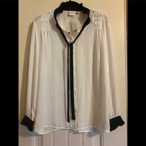 New York and company new white sheer blouse